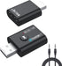 USB Bluetooth Adapter,Bluetooth 5.0 Transmitter Receiver 2 in 1 Wireless Bluetooth Converter Built-in 2 3.5mm Audio Bluetooth for TV, Home Stereo,...