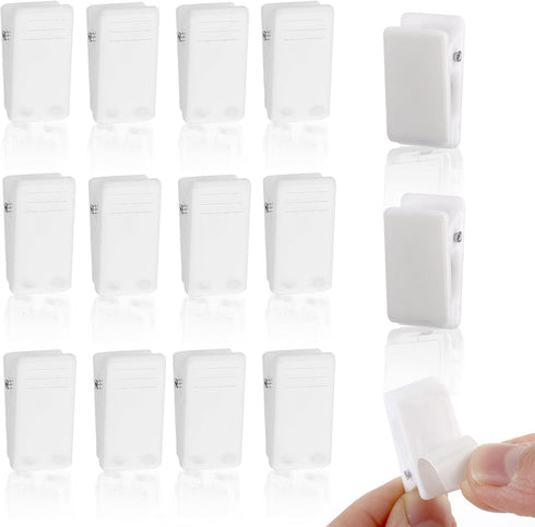 15 Pieces Self Adhesive Clips Tapestry Clips Wall Clips for Hanging Rectangle Sticky Clips Photo Clips Spring Clips for Home Office Poster Photo P...