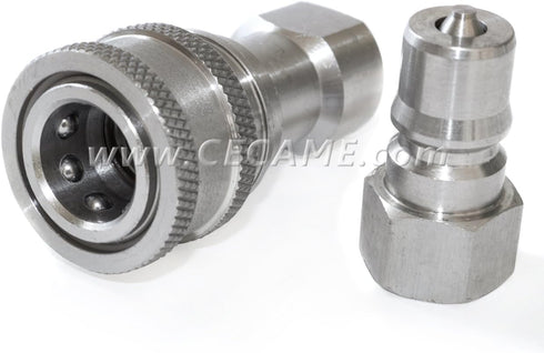 DT 1/4" Stainless Steel Quick Connect Coupler Valve Carpet Cleaning Wand Truckmount...