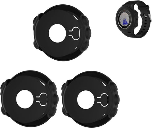 Covers Compatible with Garmin Fenix 5X/ Sapphire Watch 51mm Accessories Silicone Watch Cases with Charging Port Protector Caps (Black-3 Packs)...