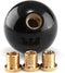 Round Ball Shift Knob Universal Gear Shift Knob 5 6 Speed for Manual Automatic Vehicles with Adapters (Pure Black)...