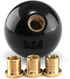 Round Ball Shift Knob Universal Gear Shift Knob 5 6 Speed for Manual Automatic Vehicles with Adapters (Pure Black)...