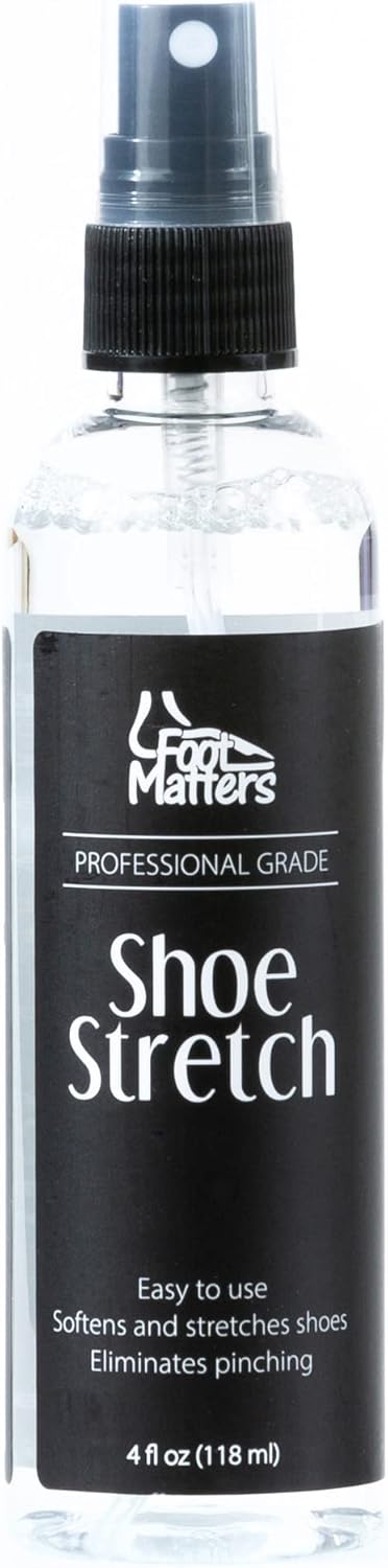 FOOTMATTERS Shoe Stretch Spray – Professional Shoe Stretcher - Softener for Leather, Suede, Nubuck, Canvas – 4 oz...