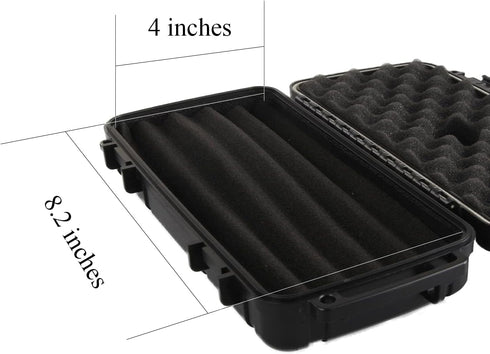 C CRYSTAL LEMON Travel Cigar Case with Humidor, Waterproof, Crushproof Cigar Caddy Black...