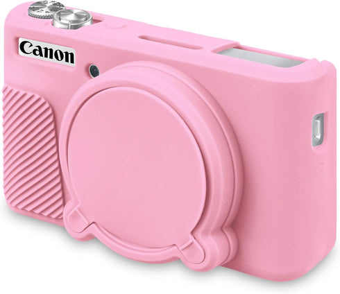 BOVKE Silicone Camera Case for Canon PowerShot SX740/ SX730 Digital Camera, SX740 Camera Soft Case Cover Rubber Camera Sleeve with Removable Lens ...