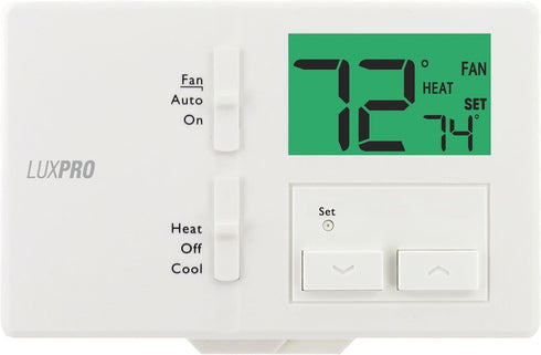 Lux Pro P111 Non-Programmable Thermostat; 1 Heat, 1 Cool; Batteries Included...