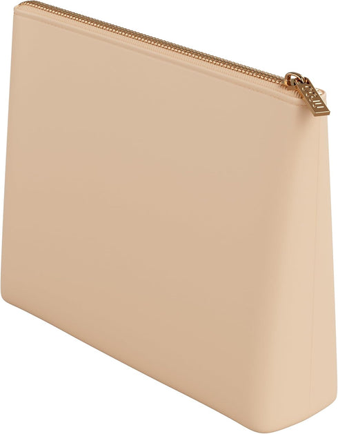 Silicone Makeup Bag with Metal Zipper: Luxurious Makeup Bags for Women, Ultimate Makeup Brush Holder & Travel Cosmetic Toiletry Bag Organizer Free...