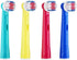 Kids Brush Heads Compatible with Oral-B Power Toothbrush, Red, Blue, Yellow & Teal Colors, Children Ages 3+ - Pack of 4...