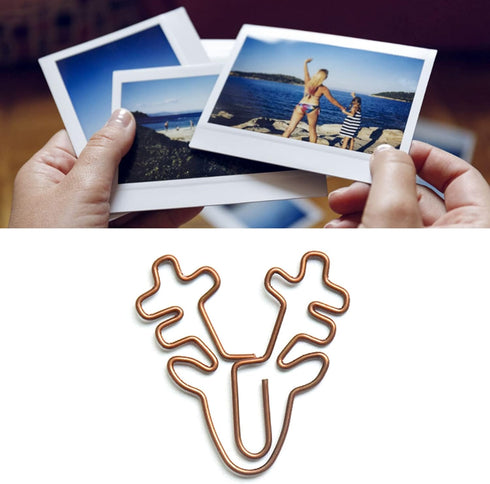 Christmas Paper Clips, Paperclips, 100Pcs Retro Multi Purpose Cute Paper Clips, Cute Paper Clips Wrapping Paper Clips for Office Supplies School G...