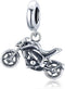 VOROCO Sterling Silver Charm for Bracelets Motorcycle Bicycle Truck Bus Car Charms Bead Transportation series for Woman men Girl Jewelry Gifts...