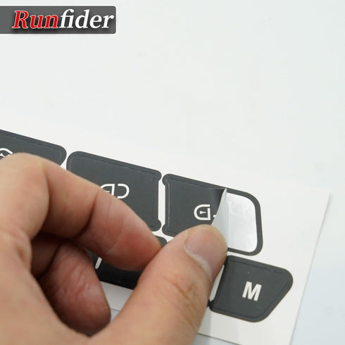 Car Interior Stickers Button Decals for Mercedes Benz A W176 B W246 C W204 E W212 SLK R172 CLS W218 GLK X204 SL R231 Steering Wheel AC Window Radi...