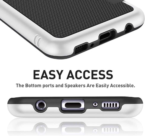 Jeylly S8 Case, Galaxy S8 Case with 2 Pack HD Soft Screen Protector, Contrasting Colors Ultra Slim One-Piece Anti-Slip Rugged Soft TPU Bumper Shoc...