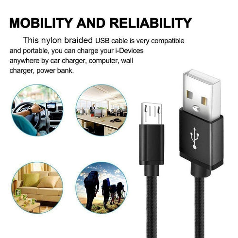 Micro USB Cable 10FT for PS4 Controller Charger PS4 Slim/Pro, Xbox One S/X Fire HD67810 Kids Edition and Charging Fire HD67810 Tablet,HDX 6" 7" 8....