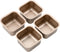 4 Pieces Mini Cake Moulds-Square Cake Baking Moulds-Baking Square Cake Moulds-Stainless Steel Mousse Cake Baking Moulds-For Baking Bread and Cooki...