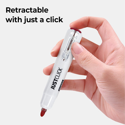 carrotez Retractable Dry Erase Markers, Low Odor Whiteboard Markers, Bullet Tip, Thick Barrel, 12 Count, Red...