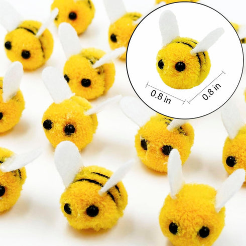 Suartus Mini Wool Felt Bee - 50Pcs Felt Bees for Crafts,Cute Bee Plush Crafts Honey Bee Pom for DIY Clothing Hat Gift Scrapbooking Jewelry Crafts ...