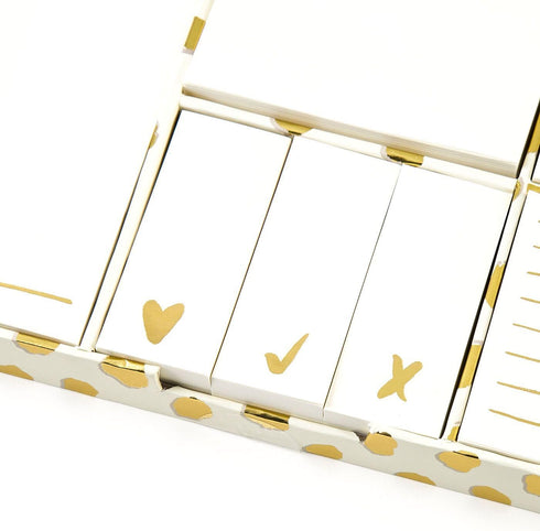 Kate Spade New York Women's Sticky Note Set, Flamingo Dot Gold (176255)...