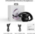 Bluetooth Headphones Over-Ear, 60H Playtime and with Low Latency Wireless Headphones with Microphone, HiFi Stereo Foldable Lightweight Headset, De...
