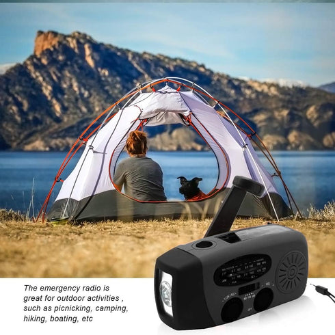Upgrade Portable Solar Emergency Weather Radio Hand Crank AM/FM NOAA Survival Radios with LED Flashlight 2000mAh Power Bank for Smart Phone for Ho...