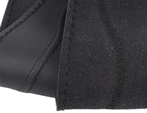 15 Inch 3D Universal Artificial Leather Steering Wheel Cover Stitch On Wrap with Needle & Thread Non-slip Black...