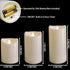 3 Pack Outdoor Battery Operated Candles with Timer (3x4/5/6 Inch) Waterproof Flameless Flickering Pillar Candles Plastic LED Fake Candle for Hallo...