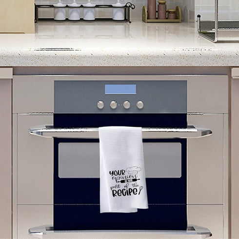 Funny Kitchen Towels Your Opinion is Not Part of The Recipe Decorative Dish Towels with Sayings (Part of The Recipe)...