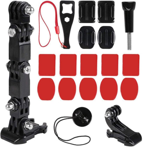 Motorcycle Helmet Chin Mount Kit for GoPro Hero 8/7/ (2018)/ 6/5 Black/ 4 Session, DJI OSMO Action, YI Action Camera and More...