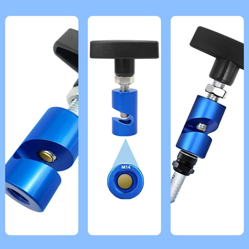 ZKTOOL Lift Support Clamp with Brass Core Protection, 2-in-1 Hood Strut & Spark Plug Caliper Tool, 14mm Spark Plug Gap Tool, Universal Car Hood Cl...