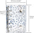 A8 Starry Clear Binder Cover Soft PVC A8 Size Refillable Binder Cover 5-Ring Double Snap Button Closure Notebook Binder Folder Personal File Organ...