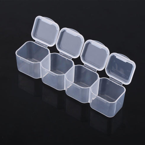Adjustable 28 Slots Clear Plastic Medicine Pill Jewelry Organizer Storage Box Container,Bead Organizer Craft Organizer Box Pill Organizer Suitable...
