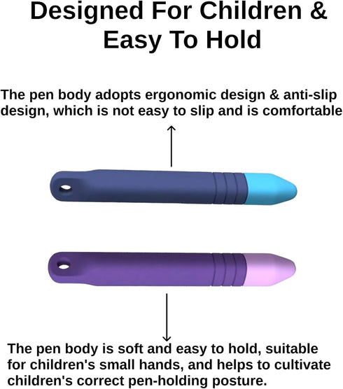 Stylus Pen for Kids, Universal Stylus Pens Compatible with Amazon Fire Tablet for Kids, Kindle, iPad/iPhone All Capacitive Touch Screens (Purple+B...