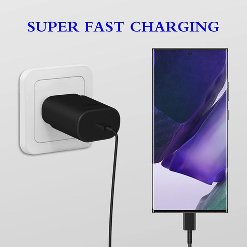 Type C Charger, 2-Pack 25W Type C Super Fast Charging Block with 6ft USB C Charger Cable Compatible with Galaxy S23 Ultra/S23+/S22/S21/S20/Phone 1...