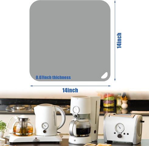 Heat Resistant Mat for Air Fryer Anti-slip mat for kitchen appliances, 1 Pcs Kitchen Countertop Heat Protector Mat Kitchen Hot Pads for Ninja Food...