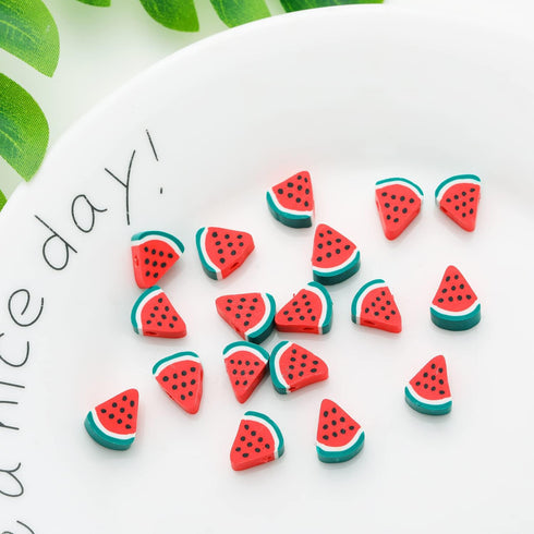 100pcs Watermelon Polymer Clay 10mm Spacer Beads for Women Jewelry Making DIY Bracelet Necklace Earring Kit (Watermelon)...