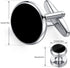 HONEY BEAR 8pcs set Cufflinks And Studs - Black Onyx, for Men Shirts Tuxedo Wedding Gift...