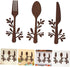 Yardenfun 3pcs Wooden and Fork Pendant Kitchen Utensils Wall Sign Fork and Spoon Wall Decor Wood Spoon Fork Sign Farmhouse Wooden Wall Plaque Coun...