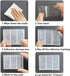6PCS Mini Wall Mount Storage Box, 6 Compartment Transparent Plastic Makeup Brush Lipstick Holder Self-Adhesive Pen Holder Makeup Organizer for Hom...