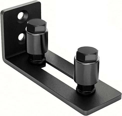 Sliding Door Floor 1 Pcs Double Wheel Barn Door Floor Guide Adjustable Roller Wall Mounted Floor Guide for Door Thick Up to 2 3/4 inches Flush Bot...