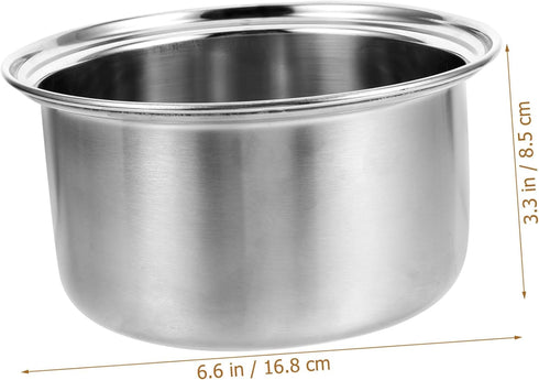 Ciieeo Small Hot Pot Liner Stainless Steel Cookware Rice Maker Pan Nonstick Cookware Rice Inner Tank Rice Cooker Pressure Pot Rice Cooking Pan Ind...