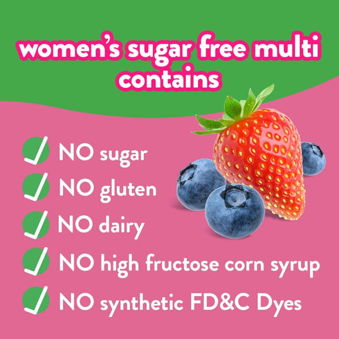 Vitafusion Women’s Sugar Free Daily Multivitamin Supplement, Adult Gummy Vitamin for Energy, Bone & Immune Support*, 90 Count...