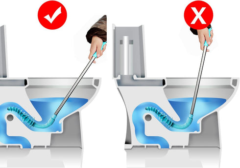 Samshow Toilet Plunger Toilet Dredge Designed for Siphon-Type, Power Cleaned Toilet Pipe, Patented, Stainless steel Handle with Wall Hook...