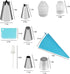 Cake Piping Set for Baking with Reusable Piping Bags and Tips, Standard Converters, Silicone Rings, Decorating Supplies for Deviled Egg , Cupcake ...