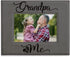 KATE POSH - Grandpa & Me Engraved Grey Leather Picture Frame, First Grandchild Gifts, Best Grandpa Ever, Grandparents Gifts (5x7-Horizontal)...