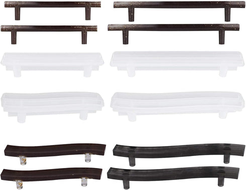 Gartful 4PCS Handle Molds for Resin Casting, Epoxy Resin Handle Molds for Serving Board, Agate Platter, Jewelry Tray, Cabinet Cupboard, Home Decor...