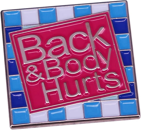 Back&body hurts Enamel Pin Funny Metal Lapel Pins Badges on Backpack Women's Brooch for Backpack Clothes Jewelry Fashion Accessories Gift...