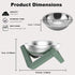 Elevated Raised Food Bowls/Dish with Stand for Water, Stainless Steel Pet Bowl with Detachable Stannd, Anti Vomiting, Stress Free for Small Dogs a...
