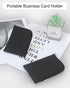 Business Card Holder, Business Card Case Zipper Pocket Card Holders Business Card Wallet Business Card Carrier for Men or Women (Black)...