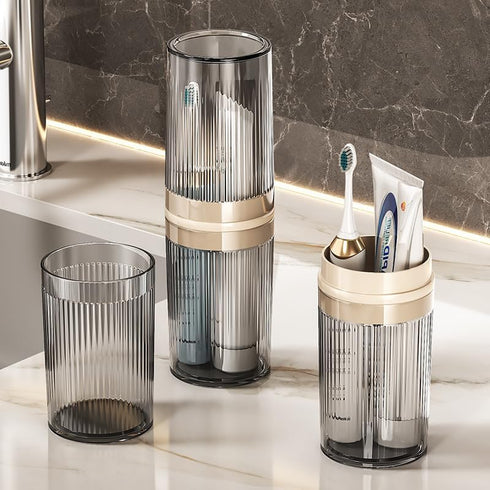 Travel Toothbrush Holder Toothbrush Toothpaste Travel Storage Cup Portable Travel Toothbrush Case Toothbrush Cup for Travel/Hotel/Camping -5 packs...