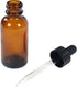 Magic Season Boston Round Glass Bottles (Amber/ 1 fl oz. with Droppers/ 2 Pcs)...