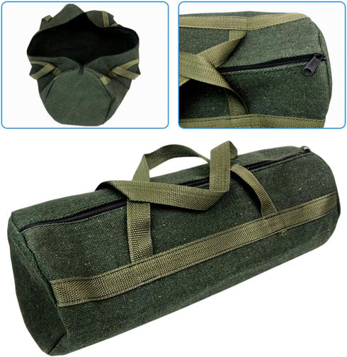 Garneck Basics Heavy Duty Tool Bag - 13.8X5.11 Inch Wide Mouth Tool Tote Bag without Inside Pockets - Tool Storage Bag Organizer for Auto Repair P...